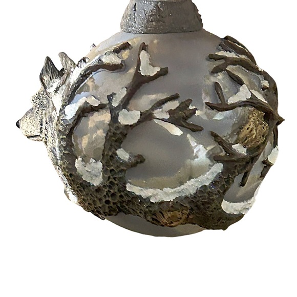 Bradford Editions Wolf Ornament (2000) + Silver Mercury Ornament (2009) Set - Picture 6 of 8